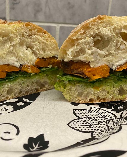 Sweet Potato Goat Cheese Sandwich