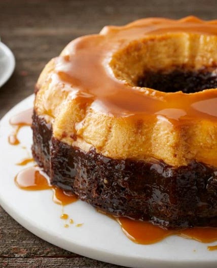 Cream caramel cake