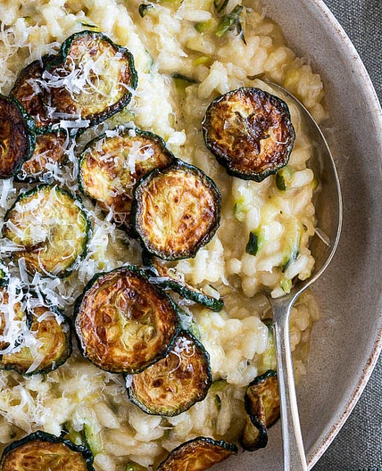 Lemon Parmesan Zucchini Risotto