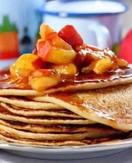 Apple Pecan Pancake with Apple Spice Syrup Recipe