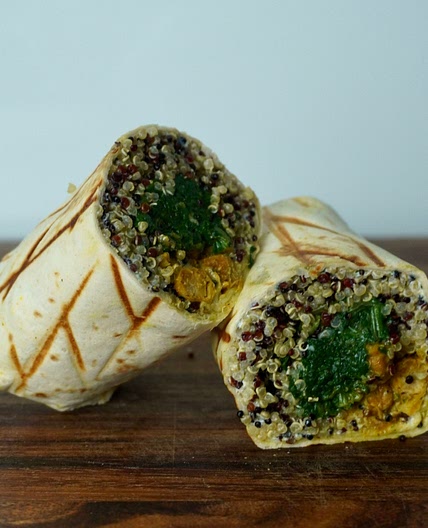 Chickpea spinach wrap