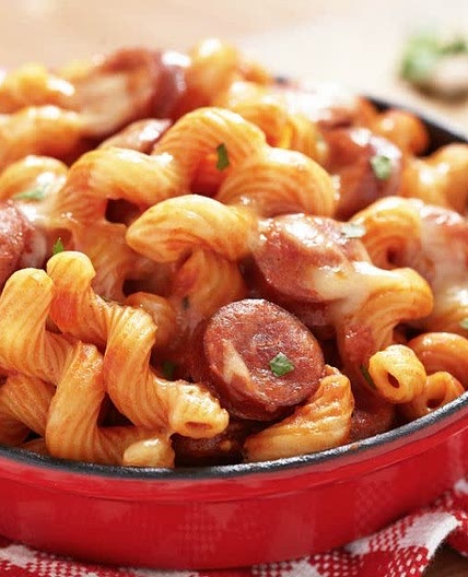Tomato Pasta with Sausages