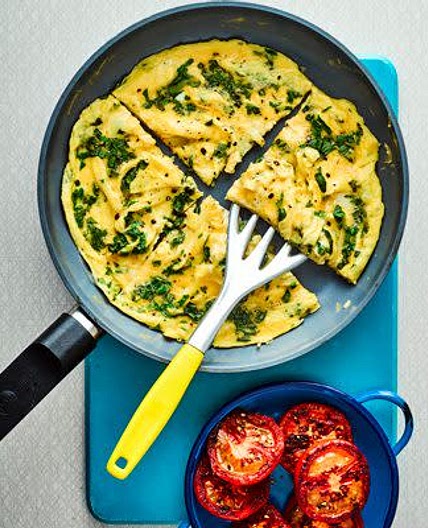 Tomato herb omelet