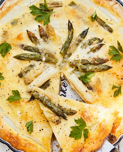 Asparagus Quiche with Parmesan