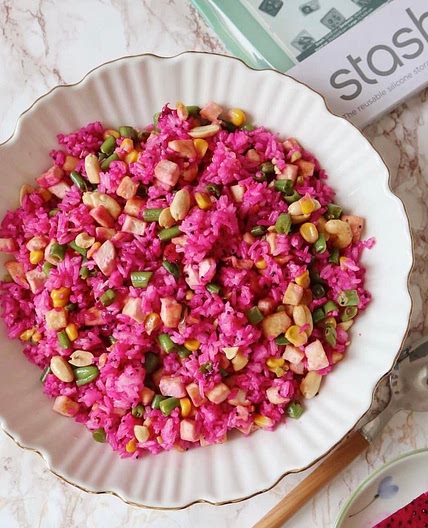 Dragon fruit Fried Rice vegan