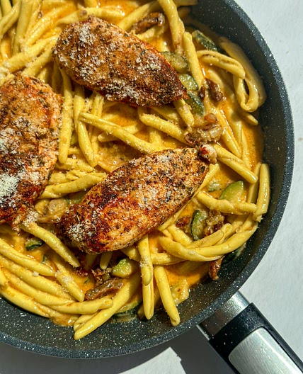 One Pan Tuscan Chicken Pasta