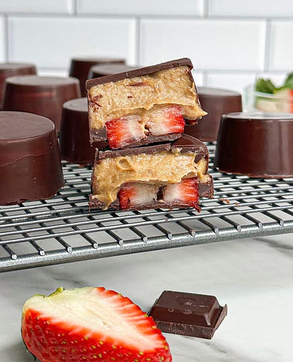Healthier Caramel Stuffed Chocolates 