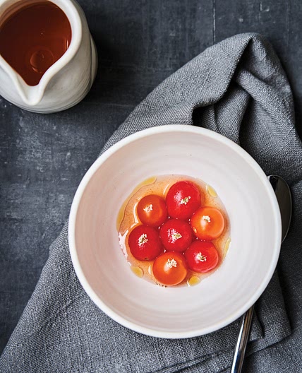 Tomo's Sungold Tomatoes in Roasted Tomato Vinaigrette