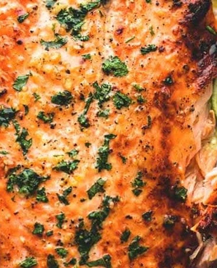 Baked Honey Cilantro Lime Salmon