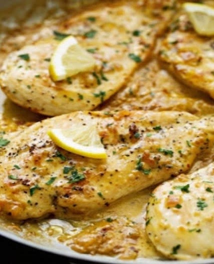 Casserole de poulet crémeux ail et citron