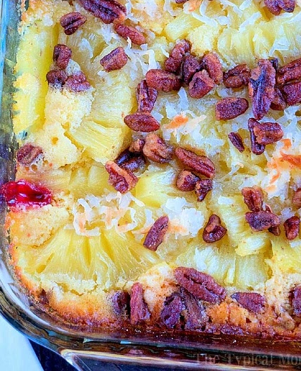 Cherry Pineapple Dump Cake with White Cake Mix