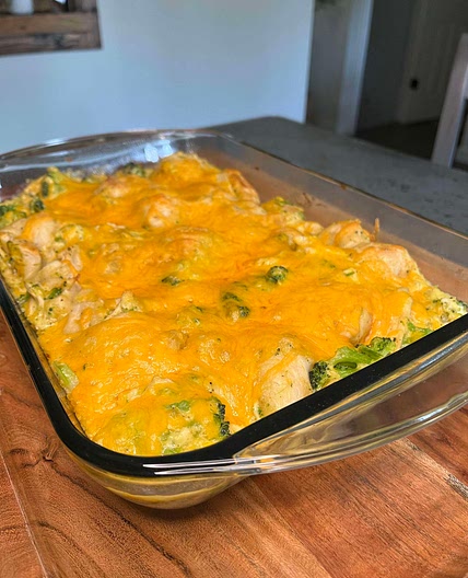 Broccoli Cheddar Biscuit Bake