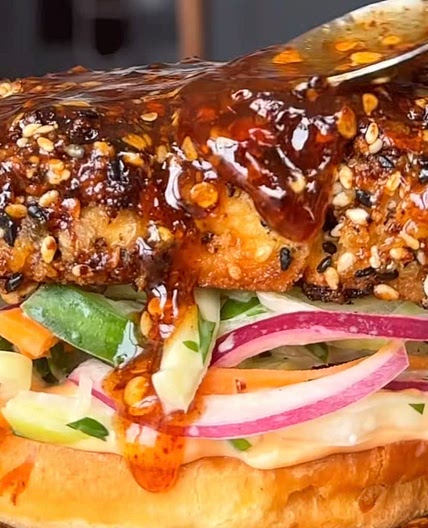 Hot Honey Halloumi Burger