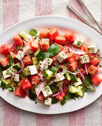 Watermelon, Cucumber & Feta Salad