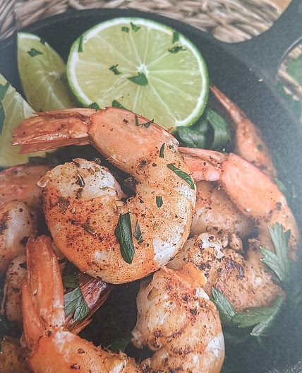 Langostinos especiados con lima