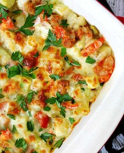 Spicy Italian Cucuzza Squash Bake