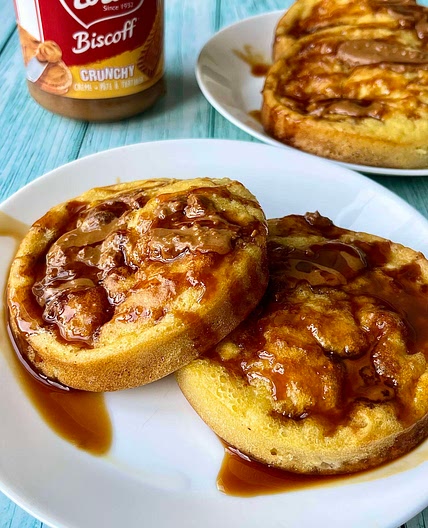 Biscoff Apple Fluffy Baked Pancakes 