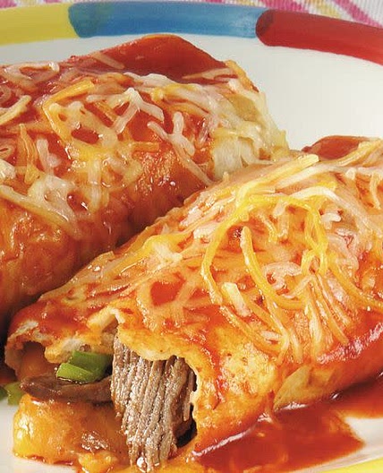 Adobo beef burritos