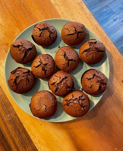 Muffins fondants au chocolat noir