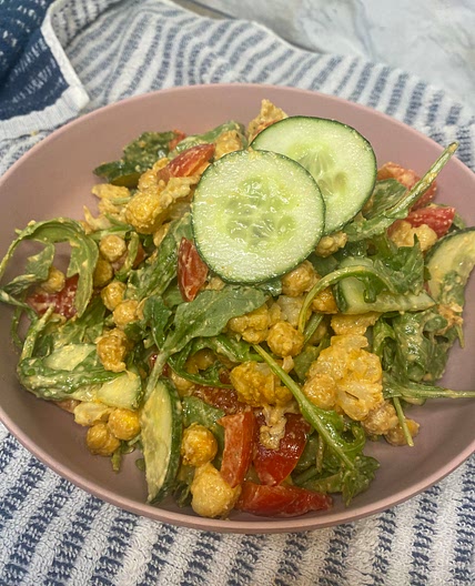 Buffalo Chickpea Salad Bowl