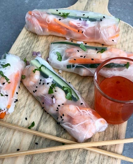 Fresh Vietnamese Shrimp Spring Rolls
