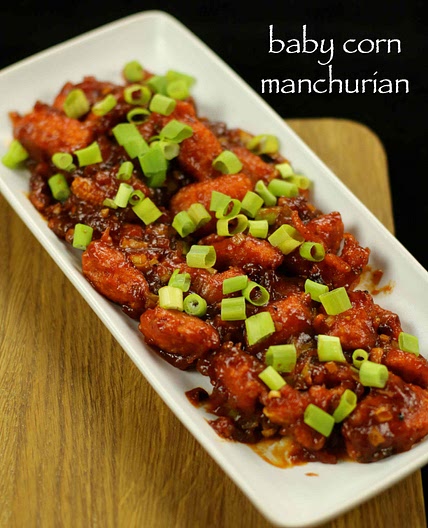 baby corn manchurian recipe | baby corn manchurian dry recipe