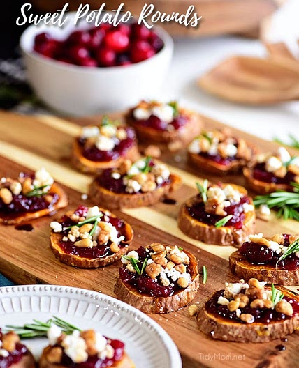 Cranberry Walnut Sweet Potato Rounds