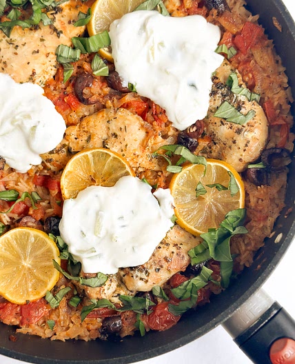One Pot Mediterranean Chicken and Rice
