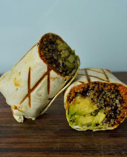 Eggplant avocado wrap