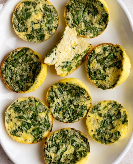 30-Minute Cottage Cheese Egg Bites with Spinach and Feta