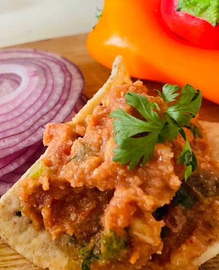 Vegan Rainbow Refried Beans