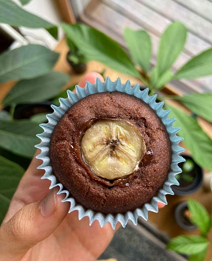 Chocolate vegan banana cupcakes  🍫 🧁 