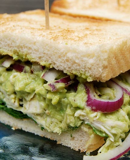 Chicken and avocado sandwich