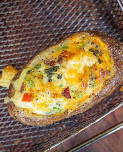 Air Fried Omelette Loaded Potato