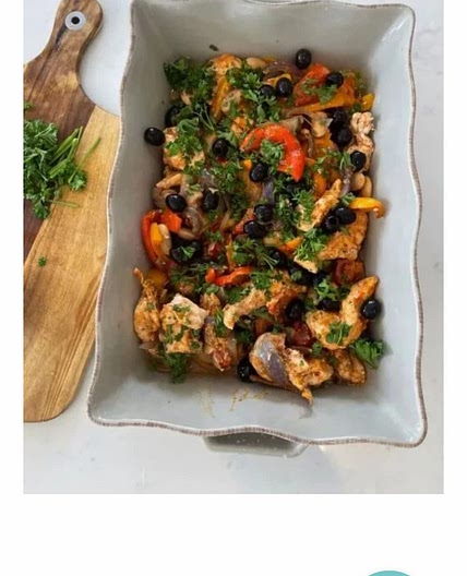 Spanish chicken traybake from Bloom