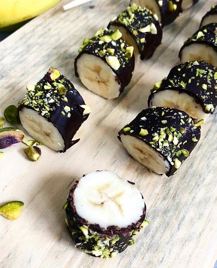 Banana Chocolate Sushi with Pistachio
