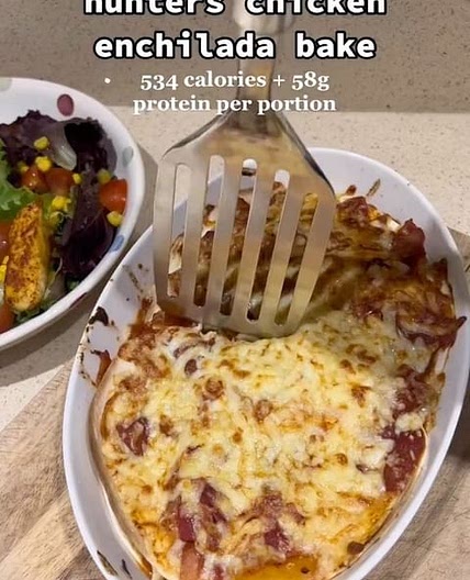 cheesy hunters chicken enchiladas