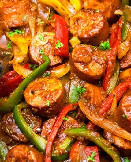 CROCKPOT SAUSAGE AND PEPPERS