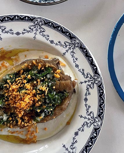 Labneh with Butterflied Eggplant and Salsa Verde
