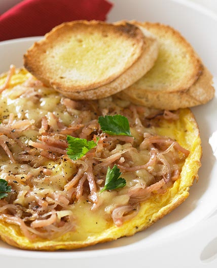 Bacon and cheese omelette