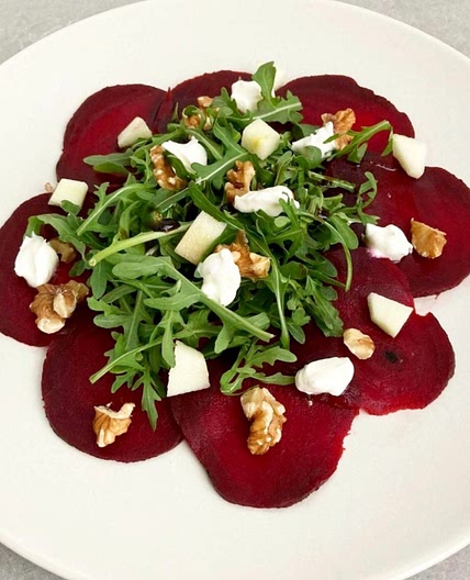Beetroot Carpaccio with Greek Yogurt