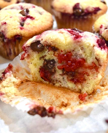 Raspberry Chocolate Muffins