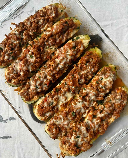 Lasagna Zucchini Boats