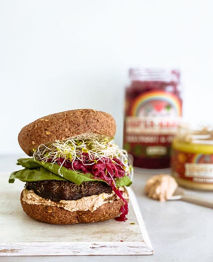 Mediterranean Mushroom Burger