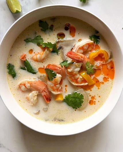 Sweet and Sour Coconut Soup (Thom Kha)