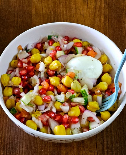 High protein chickpea salad