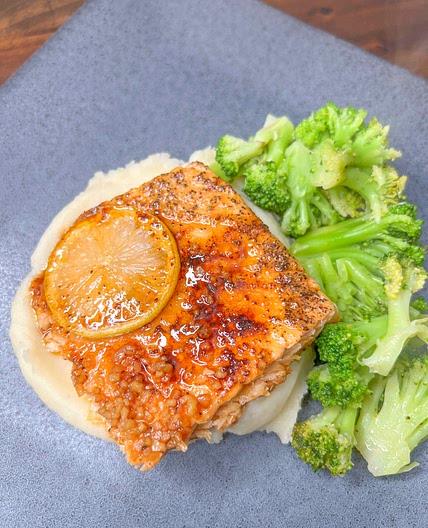 Lemon and Sweet Glazed Salmon
