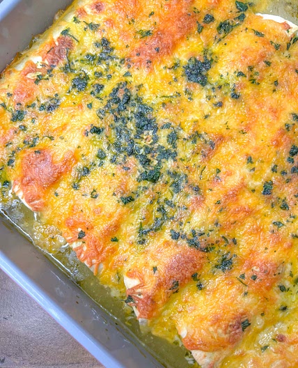 EASY GREEN CHILI CHICKEN ENCHILADAS RECIPE