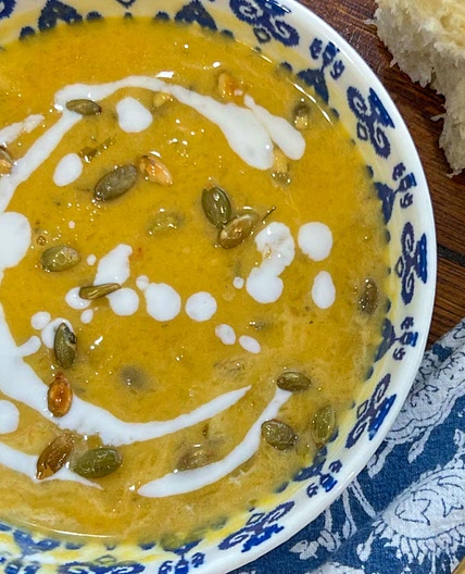 Maple Sage Butternut Squash Soup
