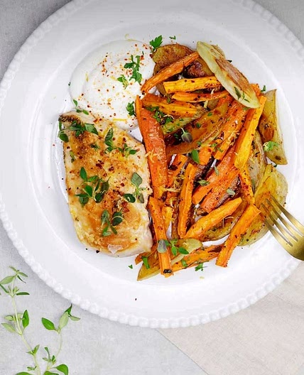 grilled chicken with veggies